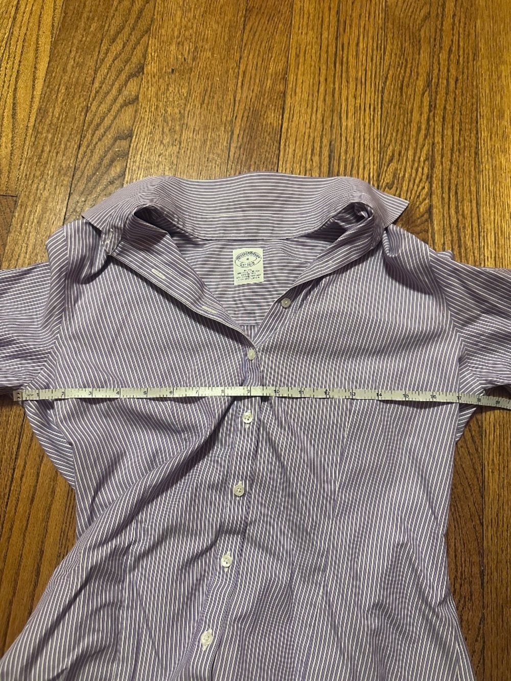 Purple Women's Button Down Blouse - Picture 4 of 6